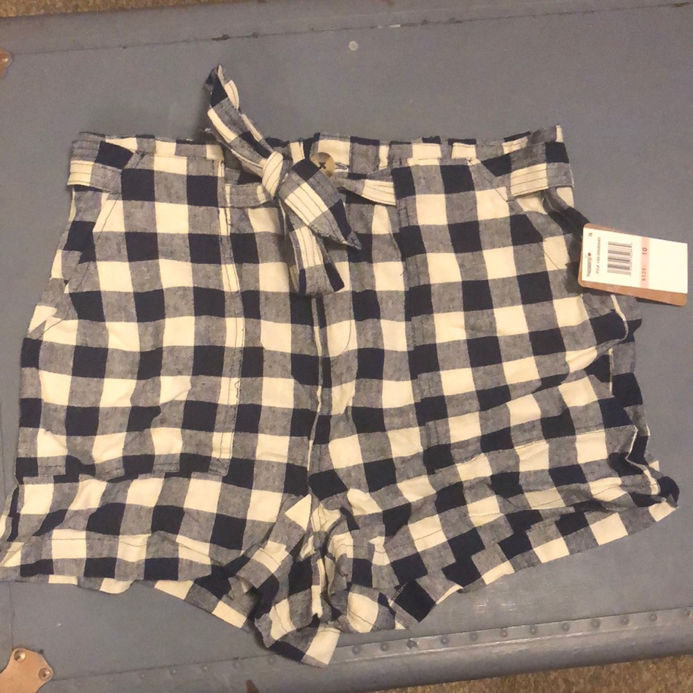 Paper bag tie waist utility short